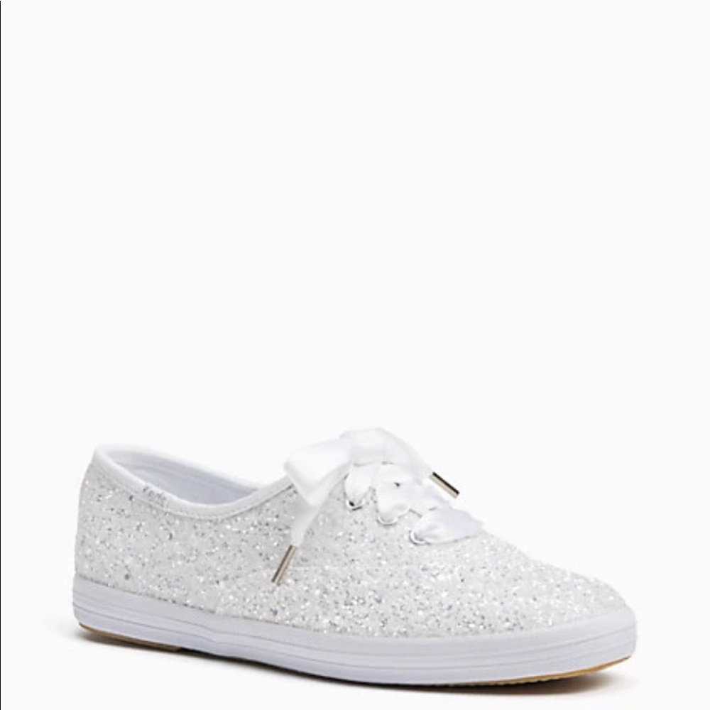 keds x kate spade glitter sneakers bridal white